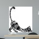 Cat with Ornament Body Wall Decal