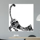 Cat with Ornament Body Wall Decal