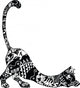 Cat with Ornament Body Wall Decal