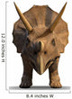 Facing Triceratops Dinosaur Wall Decal