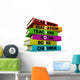 Colored School Books Wall Decal