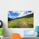 Mountain River through Green Wall Decal