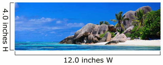 Seychelles beach panorama Wall Mural
