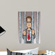 Cartoon Man Arrested and Wall Mural