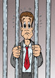 Cartoon Man Arrested and Wall Mural