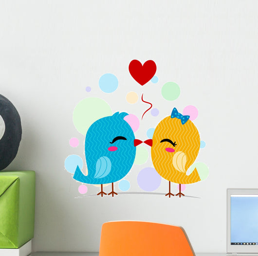 Lovebirds Kissing