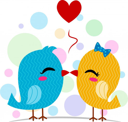 Lovebirds Kissing