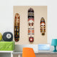 African Masks Wall Wall Mural