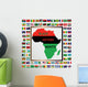 Vector Illustration African and Black cultured flags. Wall Mural
