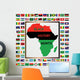 Vector Illustration African and Black cultured flags. Wall Mural