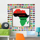 Vector Illustration African and Black cultured flags. Wall Mural