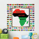 Vector Illustration African and Black cultured flags. Wall Mural
