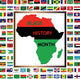 Vector Illustration African and Black cultured flags. Wall Mural