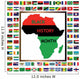 Vector Illustration African and Black cultured flags. Wall Mural