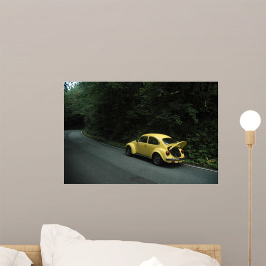 Yellow Vw Beetle 1302 Wall Decal