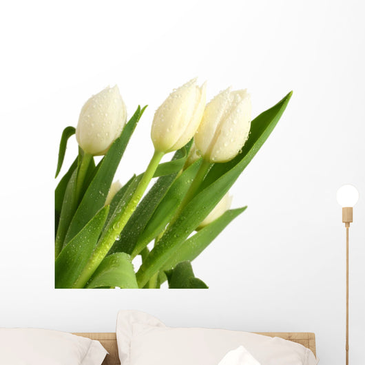 White Tulip Flower Wall Decal