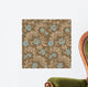 Blue Brown Floral Wall Decal Design 1