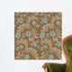 Blue Brown Floral Wall Decal Design 1