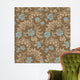 Blue Brown Floral Wall Decal Design 1