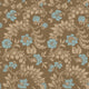 Blue Brown Floral Wall Decal Design 1