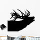 Stag Silhouette Calling Wall Decal