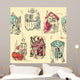 Fairy Tale Toile Wall Decal Design 1