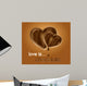Chocolate Hearts Vector Illustration Wall Mural