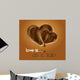 Chocolate Hearts Vector Illustration Wall Mural