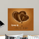 Chocolate Hearts Vector Illustration Wall Mural