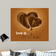 Chocolate Hearts Vector Illustration Wall Mural