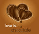 Chocolate Hearts Vector Illustration Wall Mural