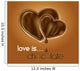 Chocolate Hearts Vector Illustration Wall Mural