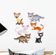 Cartoon Alley Cats Wall Decal