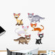 Cartoon Alley Cats Wall Decal