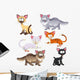 Cartoon Alley Cats Wall Decal