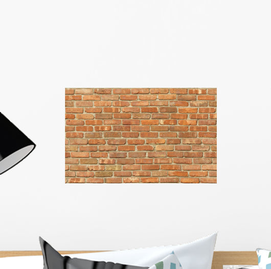 Weathered Red Brick Wall Wall Decal
