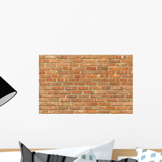 Weathered Red Brick Wall Wall Decal