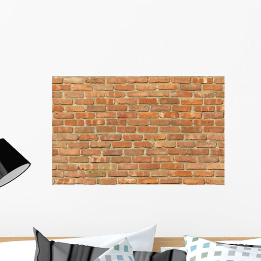 Weathered Red Brick Wall Wall Decal