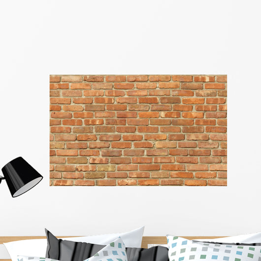 Weathered Red Brick Wall Wall Decal