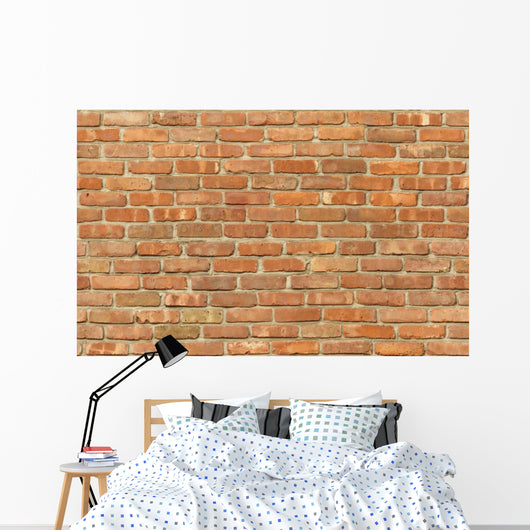 Weathered Red Brick Wall Wall Decal