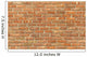 Weathered Red Brick Wall Wall Decal
