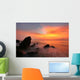 Tropical Rock Beach Silhouette Wall Decal