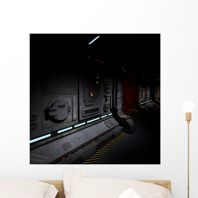 Image Dark Corridor Bord Wall Mural shown on a wall