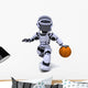 Robot Playing Basketball Wall Decal