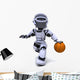 Robot Playing Basketball Wall Decal