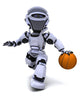 Robot playing basketball Wall Decal