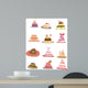 cartoon cakes Wall Decal