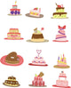 cartoon cakes Wall Decal