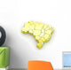 Map Brazil Wall Decal