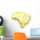 Map Brazil Wall Decal